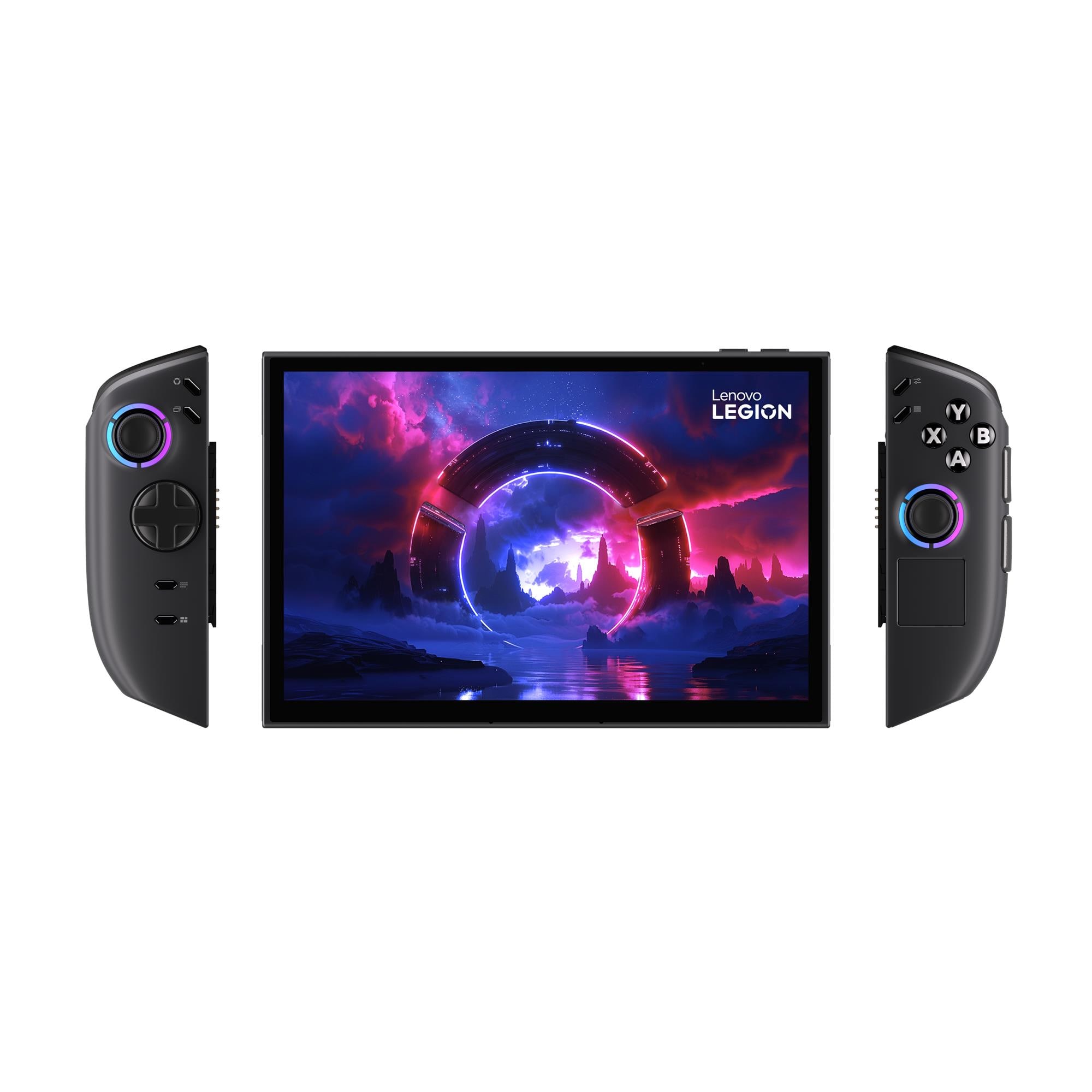 Lenovo Legion Go 8ASP2 front display with detachable controllers separated