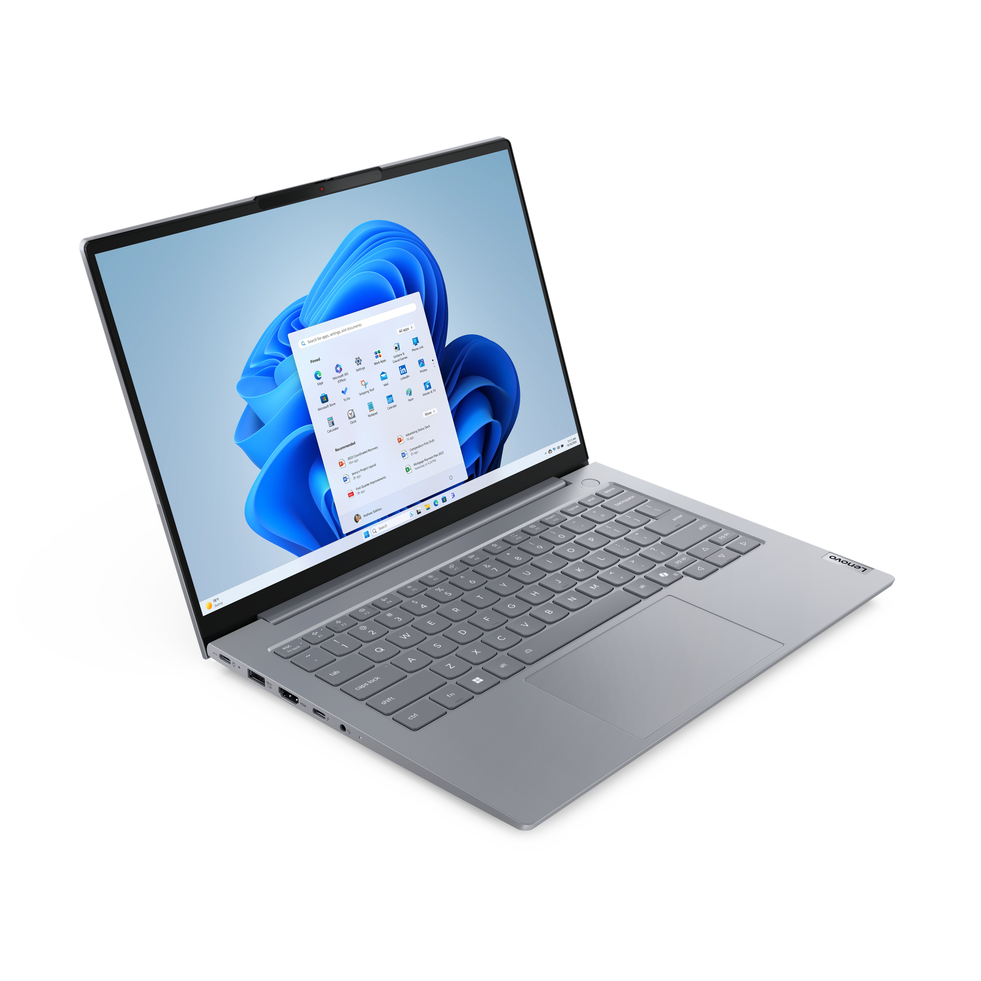 Lenovo ThinkBook 14 G9 IRL 14" Touchscreen Notebook - WUXGA - Intel Core 7 240H - 16 GB - 512 GB SSD - French, English Keyboard - Arctic Gray - Intel Chip - 1920 x 1200 - Windows 11 Pro - Intel - In-plane Switching (IPS) Technology, Eyesafe - Front Camera/Webcam - IEEE 802.11ax Wireless LAN Standard - Wi-Fi 6E Laptop