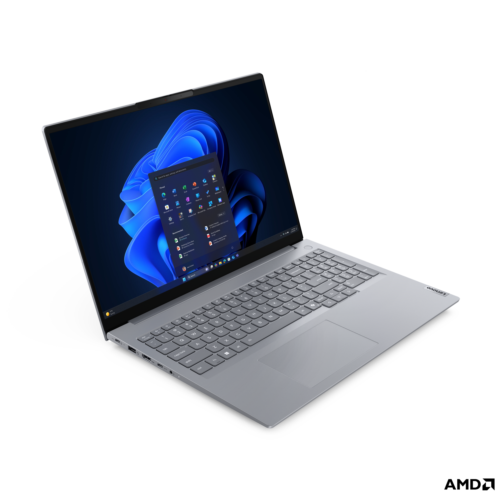 Lenovo ThinkBook 16 G9 AHP 16" Touchscreen Notebook - WUXGA - 120 Hz - AMD Ryzen 7 250 - 16 GB - 512 GB SSD - English Keyboard - Arctic Gray - AMD Chip - 1920 x 1200 - Windows 11 Pro - AMD Radeon 780M Graphics - In-plane Switching (IPS) Technology, Eyesafe - Front Camera/Webcam - IEEE 802.11be Wireless LAN Standard - Wi-Fi 7 Laptop