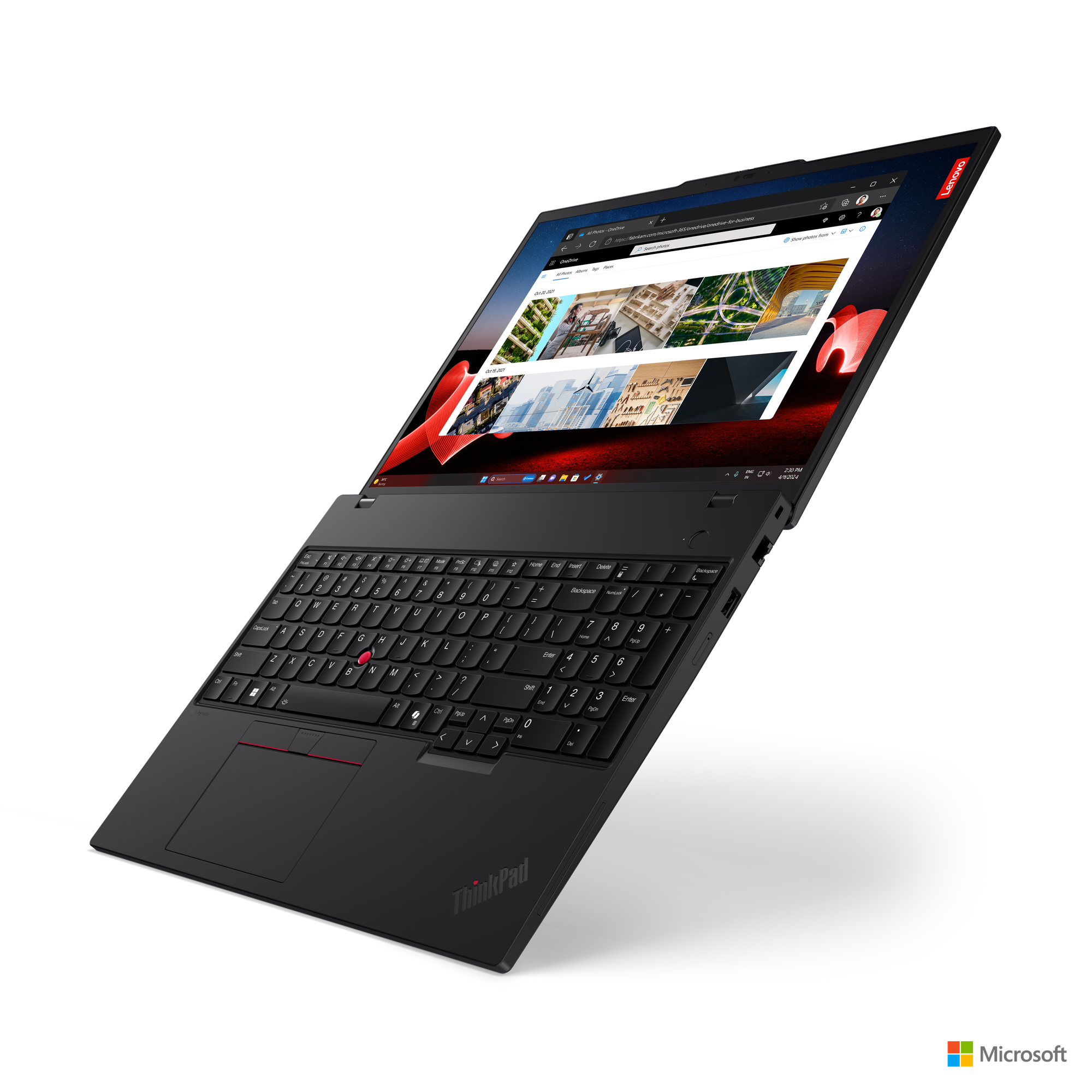 ThinkPad T16 Gen 3 three-quarter fold flat