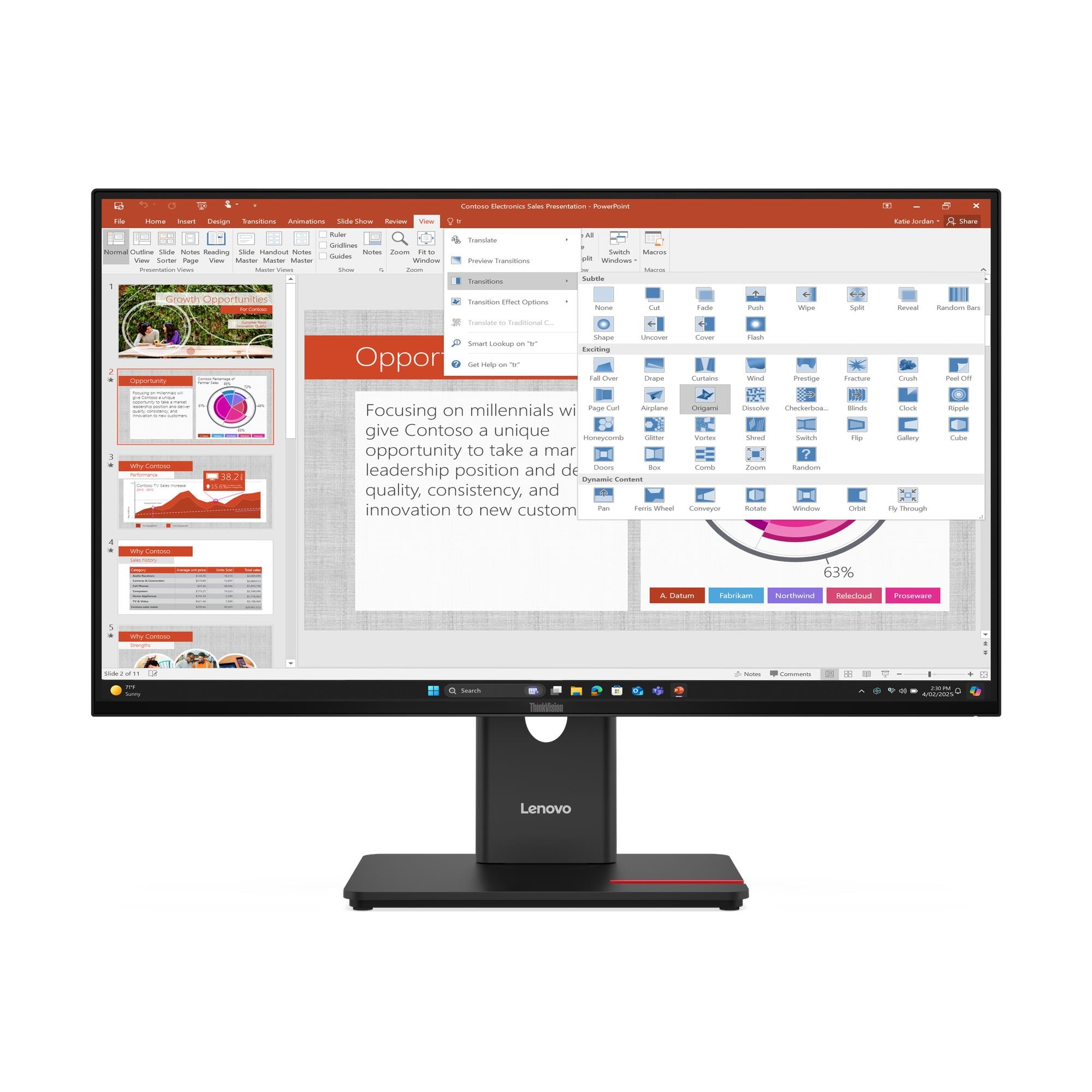Lenovo ThinkVision T27-40 27型IPSモニター新品 ThinkVision T27-40 Monitor