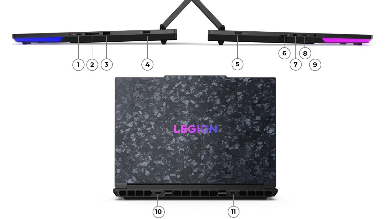 Ports & Slots - Lenovo Legion 9i Gen 10 16 Intel Gaming Laptop